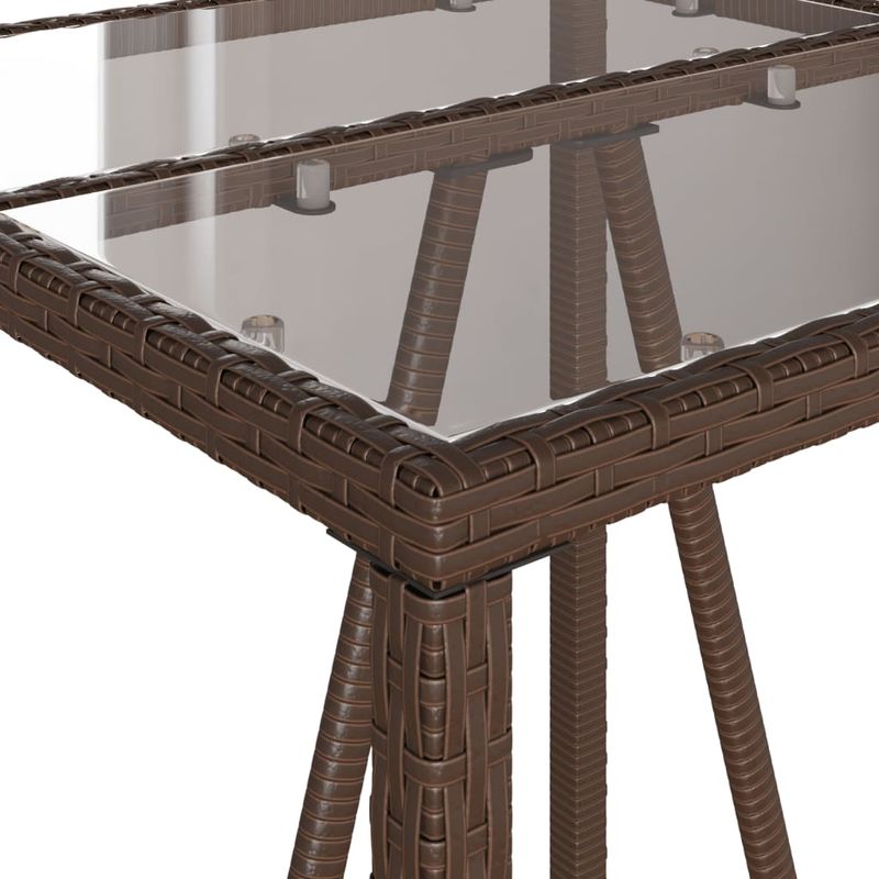 Casa si Gradina - Gradina si terasa - Mobilier exterior - Mese gradina - Masa de bar de exterior, maro, 70x70x110 cm, poliratan - Infinity.ro