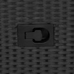 Casa si Gradina - Gradina si terasa - Mobilier exterior - Canapele si fotolii gradina - Canapea de gradina rabatabila 2 locuri cu masa negru poliratan, material lemn, model cu suport de picioare - Infinity.ro