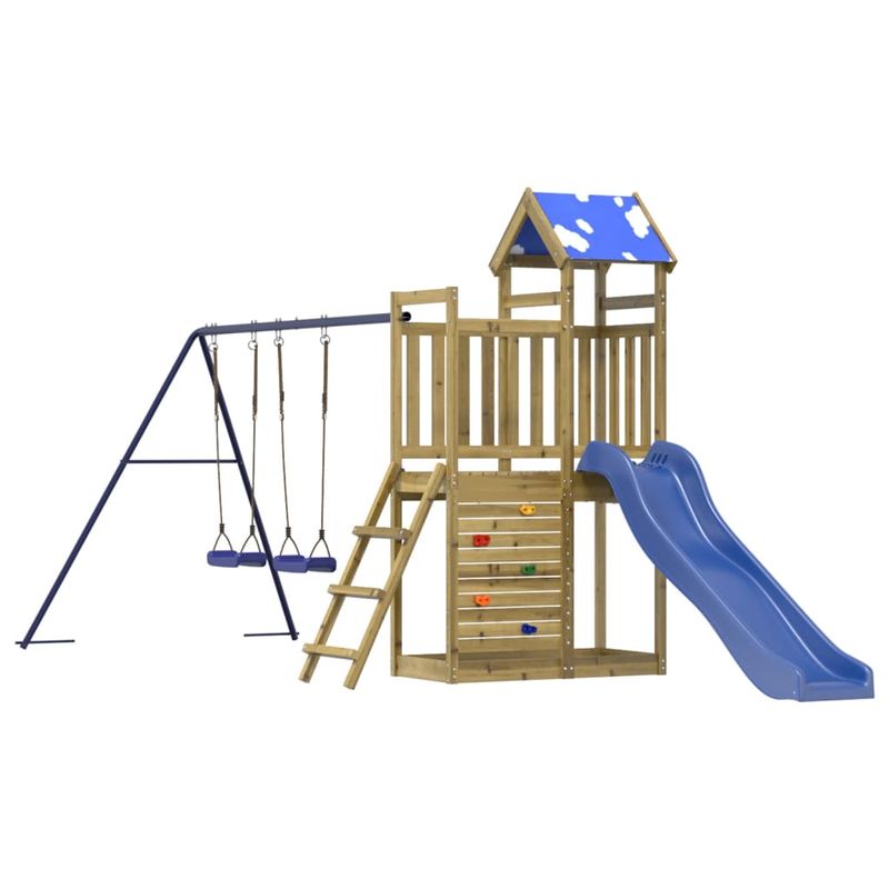 Jucarii, Copii si Bebe - Jucarii si jocuri - Jucarii de exterior - Spatii de joaca si accesorii - Set de joaca pentru exterior, lemn de pin impregnat - Infinity.ro