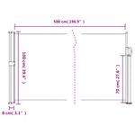 Casa si Gradina - Gradina si terasa - Umbrele si pavilioane - Umbrele - Copertina laterala retractabila, bej, 100x500 cm - Infinity.ro