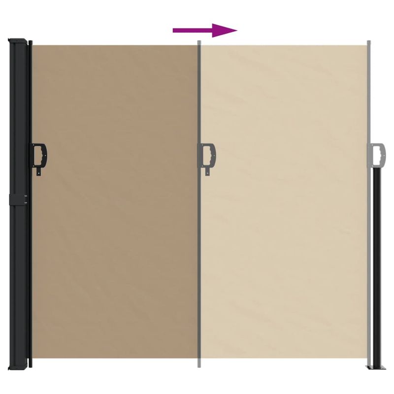 Casa si Gradina - Gradina si terasa - Umbrele si pavilioane - Umbrele - Copertina laterala retractabila, gri taupe, 180x500 cm - Infinity.ro
