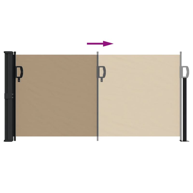 Casa si Gradina - Gradina si terasa - Umbrele si pavilioane - Umbrele - Copertina laterala retractabila, gri taupe, 100x300 cm - Infinity.ro