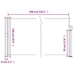 Casa si Gradina - Gradina si terasa - Umbrele si pavilioane - Umbrele - Copertina laterala retractabila, gri taupe, 100x300 cm - Infinity.ro