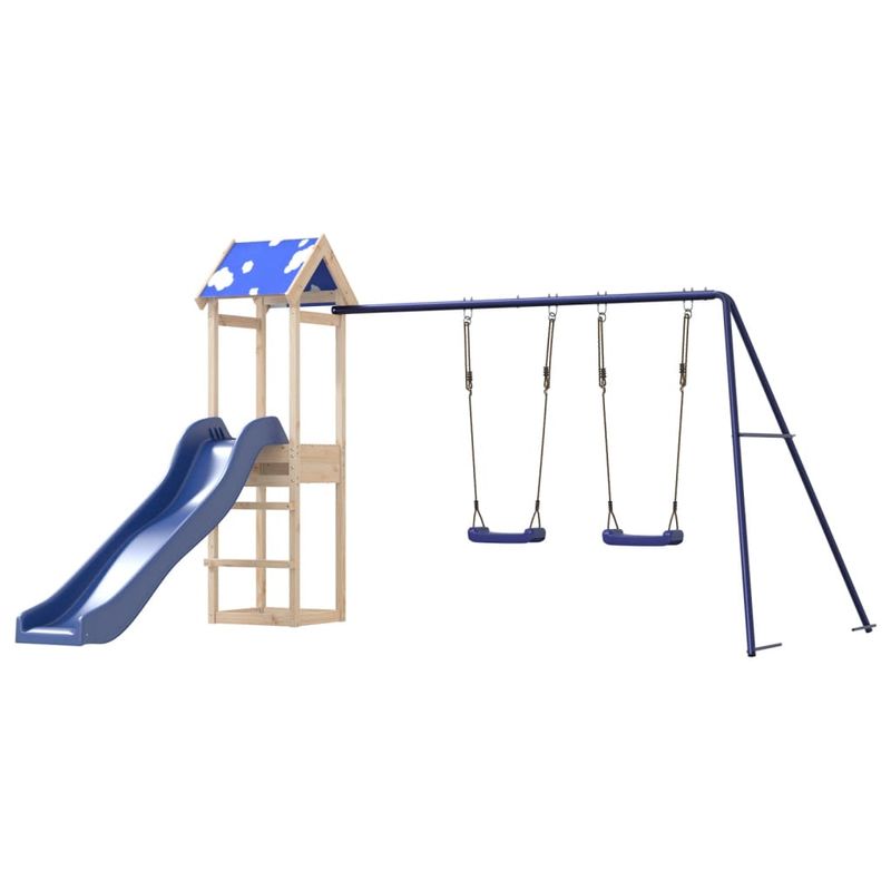Jucarii, Copii si Bebe - Jucarii si jocuri - Jucarii de exterior - Spatii de joaca si accesorii - Set de joaca pentru exterior, lemn masiv de pin - Infinity.ro