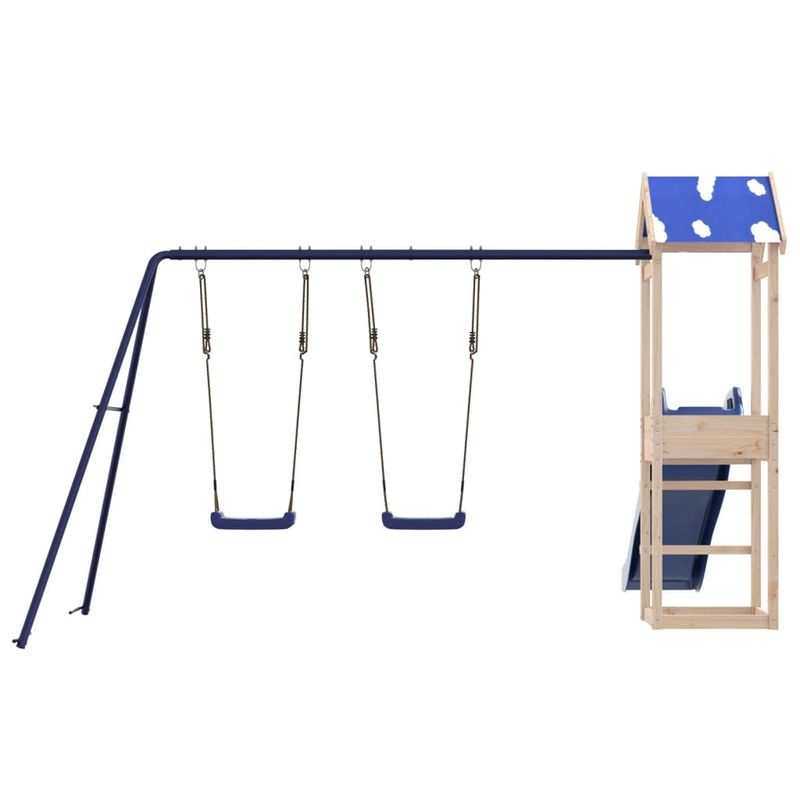 Jucarii, Copii si Bebe - Jucarii si jocuri - Jucarii de exterior - Spatii de joaca si accesorii - Set de joaca pentru exterior, lemn masiv de pin - Infinity.ro