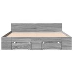 Casa si Gradina - Mobilier - Paturi si accesorii - Paturi - Cadru de pat cu sertare, gri sonoma, 135x190 cm, lemn prelucrat - Infinity.ro
