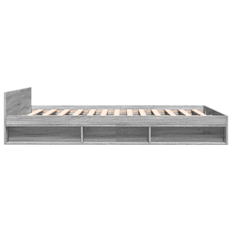 Casa si Gradina - Mobilier - Paturi si accesorii - Paturi - Cadru de pat cu sertare, gri sonoma, 135x190 cm, lemn prelucrat - Infinity.ro