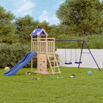 Jucarii, Copii si Bebe - Jucarii si jocuri - Jucarii de exterior - Spatii de joaca si accesorii - Set de joaca pentru exterior, lemn masiv de pin - Infinity.ro