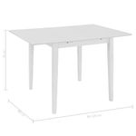 Casa si Gradina - Mobilier - Mese si birouri - Mese bucatarie si dining - Masa de bucatarie extensibila, alb, (80-120)x80x74 cm, MDF - Infinity.ro