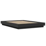 Casa si Gradina - Mobilier - Paturi si accesorii - Paturi - Cadru de pat cu lumini LED, negru, 120x200 cm, lemn prelucrat - Infinity.ro