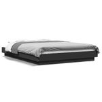 Casa si Gradina - Mobilier - Paturi si accesorii - Paturi - Cadru de pat cu lumini LED, negru, 120x200 cm, lemn prelucrat - Infinity.ro