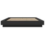 Casa si Gradina - Mobilier - Paturi si accesorii - Paturi - Cadru de pat cu lumini LED, negru, 120x200 cm, lemn prelucrat - Infinity.ro