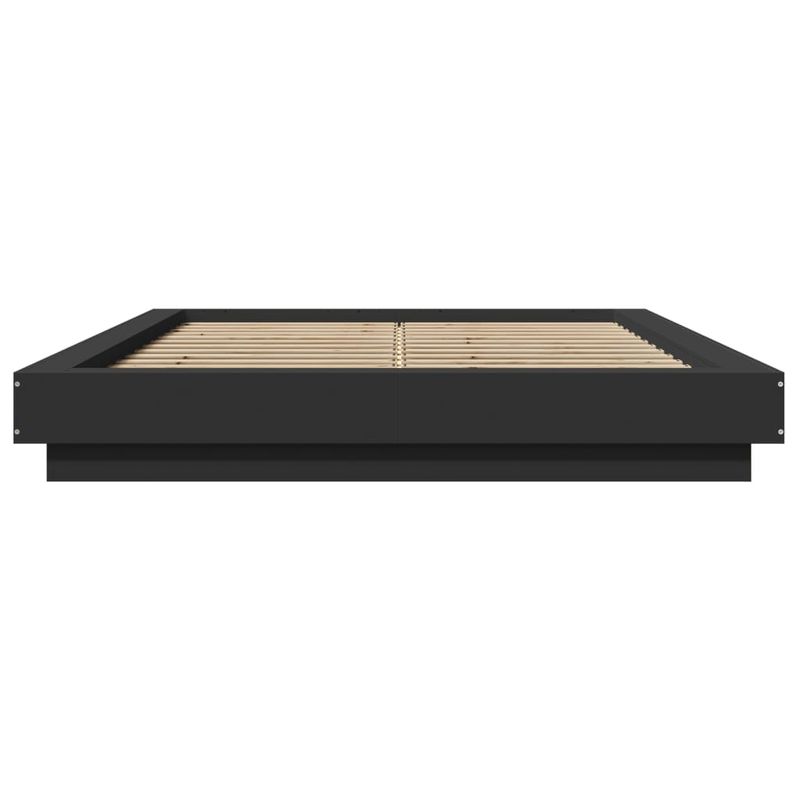 Casa si Gradina - Mobilier - Paturi si accesorii - Paturi - Cadru de pat cu lumini LED, negru, 120x200 cm, lemn prelucrat - Infinity.ro