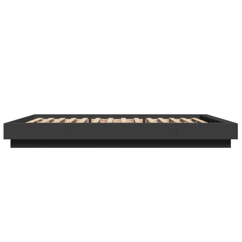 Casa si Gradina - Mobilier - Paturi si accesorii - Paturi - Cadru de pat cu lumini LED, negru, 120x200 cm, lemn prelucrat - Infinity.ro