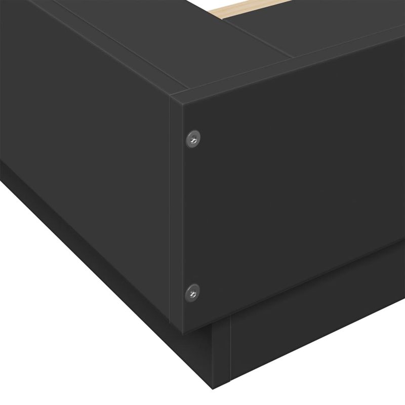 Casa si Gradina - Mobilier - Paturi si accesorii - Paturi - Cadru de pat cu lumini LED, negru, 120x200 cm, lemn prelucrat - Infinity.ro