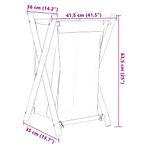 Casa si Gradina - Sanitare - Suporturi si accesorii baie - Accesorii baie - Cos de rufe, alb crem, 41,5x36x63,5 cm, bambus - Infinity.ro