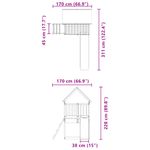 Jucarii, Copii si Bebe - Jucarii si jocuri - Jucarii de exterior - Spatii de joaca si accesorii - Set de joaca pentru exterior, lemn masiv de douglas - Infinity.ro