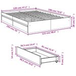 Casa si Gradina - Mobilier - Paturi si accesorii - Paturi - Cadru pat cu sertare stejar fumuriu 120x190 cm lemn prelucrat - Infinity.ro