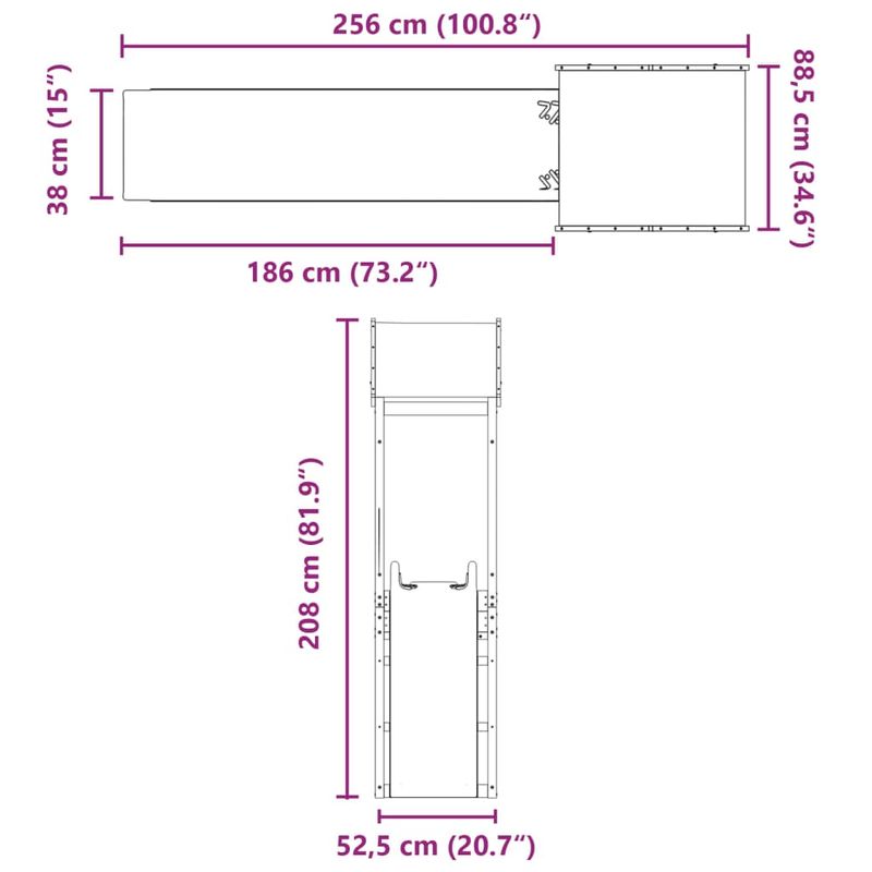 Jucarii, Copii si Bebe - Jucarii si jocuri - Jucarii de exterior - Spatii de joaca si accesorii - Set de joaca pentru exterior, lemn masiv de pin - Infinity.ro