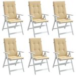 Casa si Gradina - Textile si covoare - Perne si pilote - Perne decorative - Perne scaun cu spatar inalt 6 buc. melanj bej 120x50x4cm textil - Infinity.ro