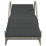 Casa si Gradina - Gradina si terasa - Mobilier exterior - Scaune si sezlonguri gradina - Sezlonguri, 2 buc., cu masa, gri deschis, poliratan - Infinity.ro