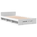 Casa si Gradina - Mobilier - Paturi si accesorii - Paturi - Cadru de pat cu sertar, alb, 90x190 cm, lemn prelucrat - Infinity.ro