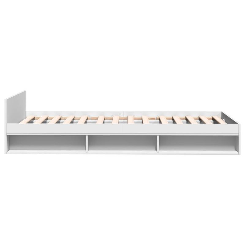 Casa si Gradina - Mobilier - Paturi si accesorii - Paturi - Cadru de pat cu sertar, alb, 90x190 cm, lemn prelucrat - Infinity.ro