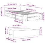 Casa si Gradina - Mobilier - Paturi si accesorii - Paturi - Cadru de pat cu sertar, alb, 90x190 cm, lemn prelucrat - Infinity.ro