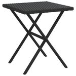 Casa si Gradina - Gradina si terasa - Mobilier exterior - Scaune si sezlonguri gradina - Sezlonguri de plaja cu masa, 2 buc., negru, poliratan - Infinity.ro