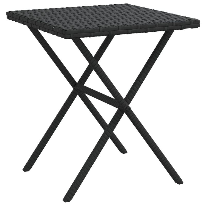 Casa si Gradina - Gradina si terasa - Mobilier exterior - Scaune si sezlonguri gradina - Sezlonguri de plaja cu masa, 2 buc., negru, poliratan - Infinity.ro