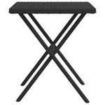 Casa si Gradina - Gradina si terasa - Mobilier exterior - Scaune si sezlonguri gradina - Sezlonguri de plaja cu masa, 2 buc., negru, poliratan - Infinity.ro