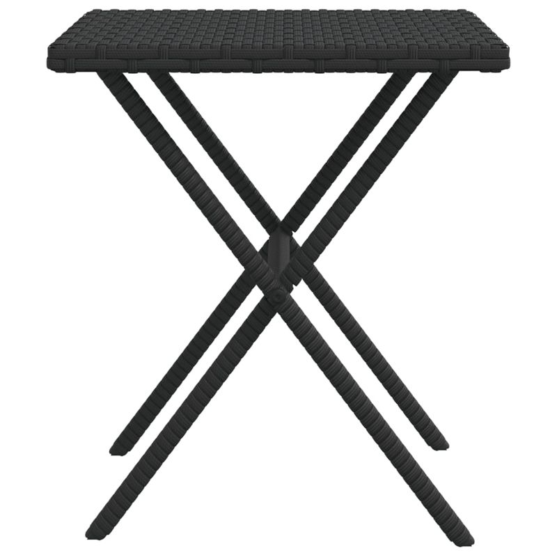 Casa si Gradina - Gradina si terasa - Mobilier exterior - Scaune si sezlonguri gradina - Sezlonguri de plaja cu masa, 2 buc., negru, poliratan - Infinity.ro