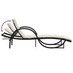 Casa si Gradina - Gradina si terasa - Mobilier exterior - Scaune si sezlonguri gradina - Sezlonguri de plaja cu masa, 2 buc., negru, poliratan - Infinity.ro