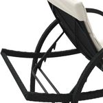 Casa si Gradina - Gradina si terasa - Mobilier exterior - Scaune si sezlonguri gradina - Sezlonguri de plaja cu masa, 2 buc., negru, poliratan - Infinity.ro