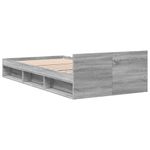 Casa si Gradina - Mobilier - Paturi si accesorii - Paturi - Cadru de pat cu sertar gri sonoma 100x200 cm lemn prelucrat - Infinity.ro