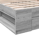 Casa si Gradina - Mobilier - Paturi si accesorii - Paturi - Cadru de pat cu sertar gri sonoma 100x200 cm lemn prelucrat - Infinity.ro
