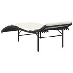 Casa si Gradina - Gradina si terasa - Mobilier exterior - Scaune si sezlonguri gradina - Sezlonguri de plaja cu perne, 2 buc., negru, poliratan - Infinity.ro