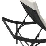 Casa si Gradina - Gradina si terasa - Mobilier exterior - Scaune si sezlonguri gradina - Sezlonguri de plaja cu perne, 2 buc., negru, poliratan - Infinity.ro