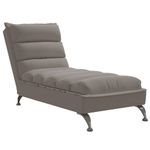 Casa si Gradina - Mobilier - Scaune si fotolii - Fotolii - Sezlong cu perne, gri taupe, material textil - Infinity.ro