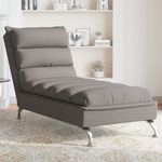 Casa si Gradina - Mobilier - Scaune si fotolii - Fotolii - Sezlong cu perne, gri taupe, material textil - Infinity.ro