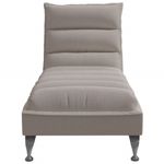 Casa si Gradina - Mobilier - Scaune si fotolii - Fotolii - Sezlong cu perne, gri taupe, material textil - Infinity.ro
