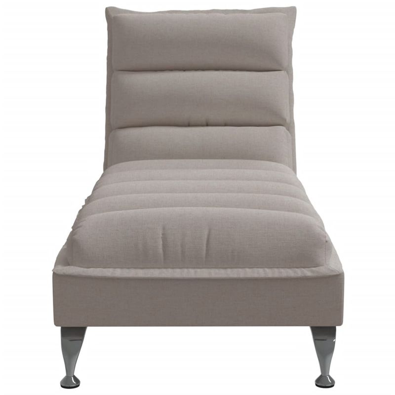 Casa si Gradina - Mobilier - Scaune si fotolii - Fotolii - Sezlong cu perne, gri taupe, material textil - Infinity.ro