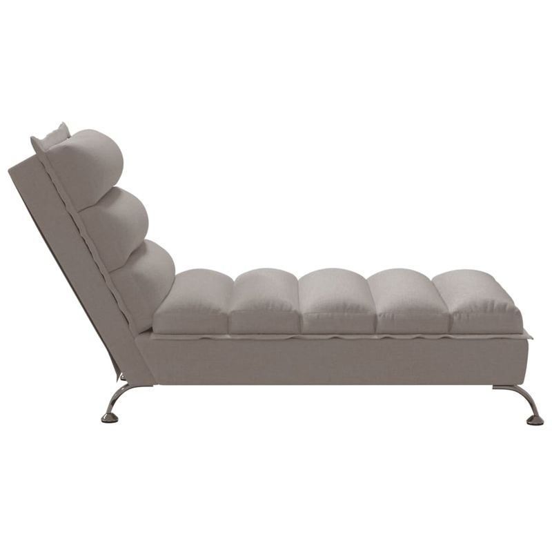 Casa si Gradina - Mobilier - Scaune si fotolii - Fotolii - Sezlong cu perne, gri taupe, material textil - Infinity.ro