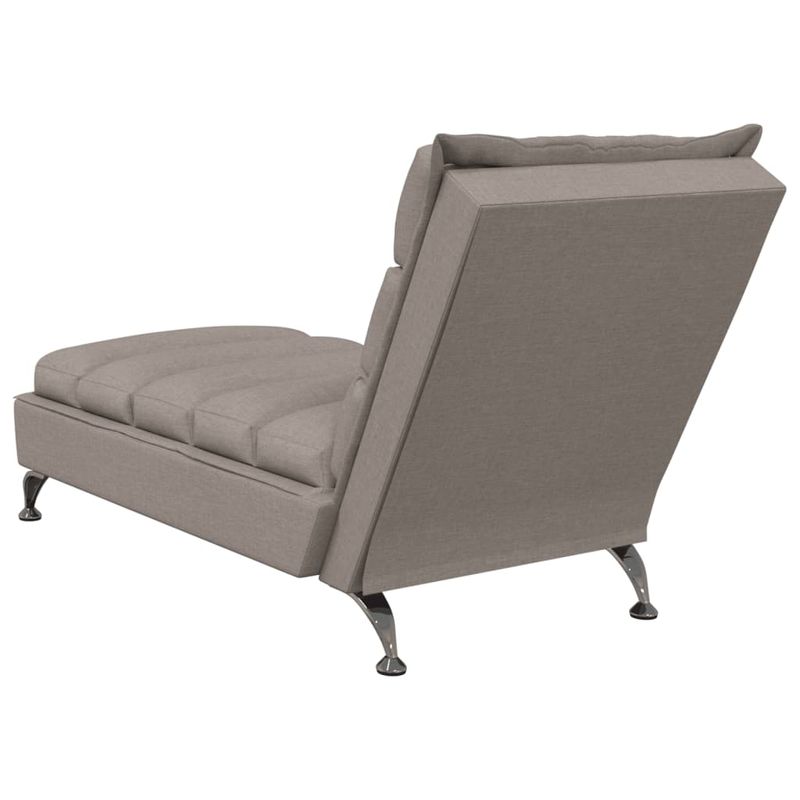 Casa si Gradina - Mobilier - Scaune si fotolii - Fotolii - Sezlong cu perne, gri taupe, material textil - Infinity.ro