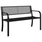 Casa si Gradina - Gradina si terasa - Mobilier exterior - Bancute de gradina - Banca de gradina, negru, 119 cm, otel - Infinity.ro