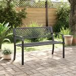 Casa si Gradina - Gradina si terasa - Mobilier exterior - Bancute de gradina - Banca de gradina, negru, 119 cm, otel - Infinity.ro