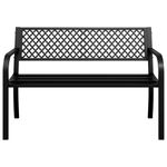 Casa si Gradina - Gradina si terasa - Mobilier exterior - Bancute de gradina - Banca de gradina, negru, 119 cm, otel - Infinity.ro