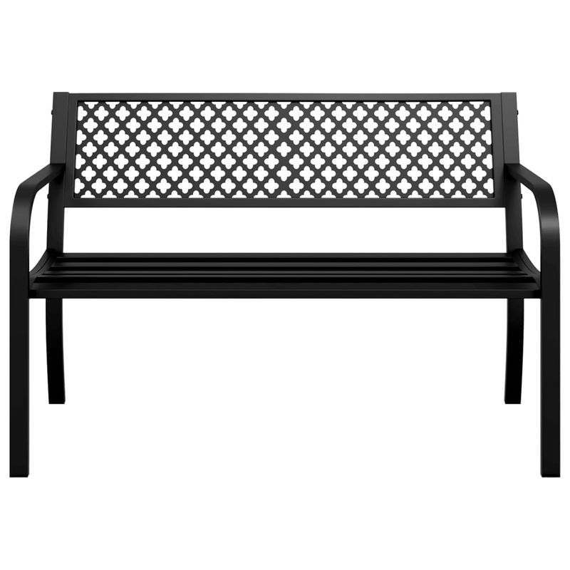 Casa si Gradina - Gradina si terasa - Mobilier exterior - Bancute de gradina - Banca de gradina, negru, 119 cm, otel - Infinity.ro
