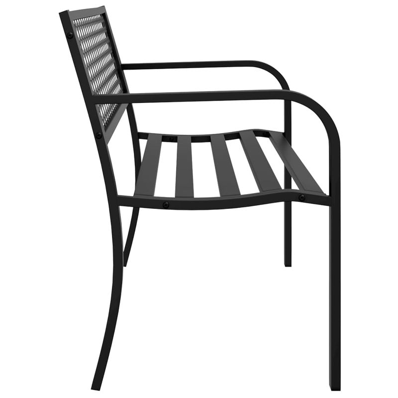 Casa si Gradina - Gradina si terasa - Mobilier exterior - Bancute de gradina - Banca de gradina, negru, 119 cm, otel - Infinity.ro