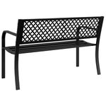 Casa si Gradina - Gradina si terasa - Mobilier exterior - Bancute de gradina - Banca de gradina, negru, 119 cm, otel - Infinity.ro